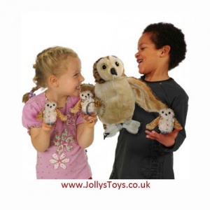 Tawny Owl Family Hideaway Puppet Set